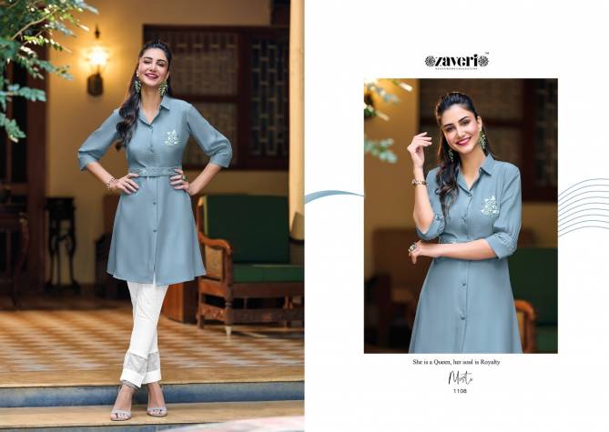 Zaveri Misti New Stylish Wholesale Western Wear Top With Bottom Catalog
